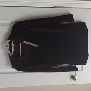 Velvet hooded tunic